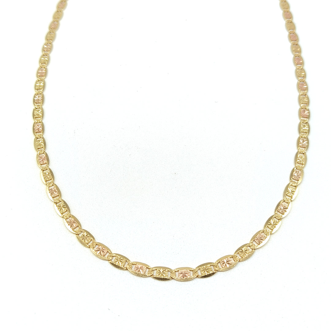 6050024LQ Cadena Valentino en oro florentino de 10 kilates