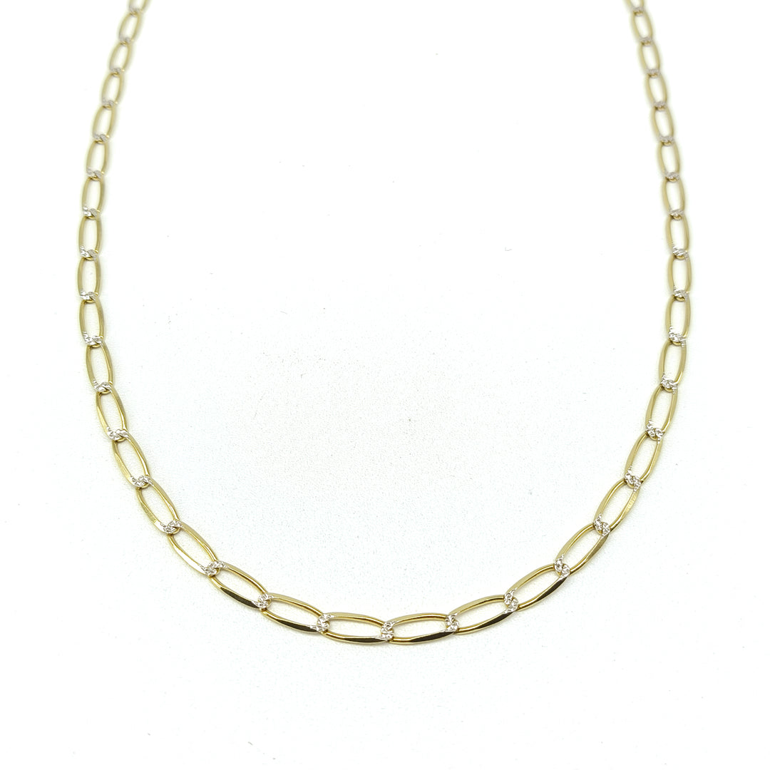 6050073LQ Cadena de eslabones en oro amarillo de 10 Kilates