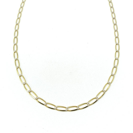 6050073LQ Cadena de eslabones en oro amarillo de 10 Kilates