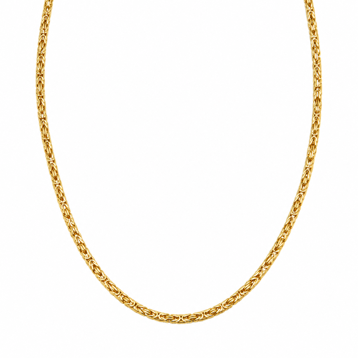 6050080LQ Cadena tipo Bizantino de oro de 10 Kilates