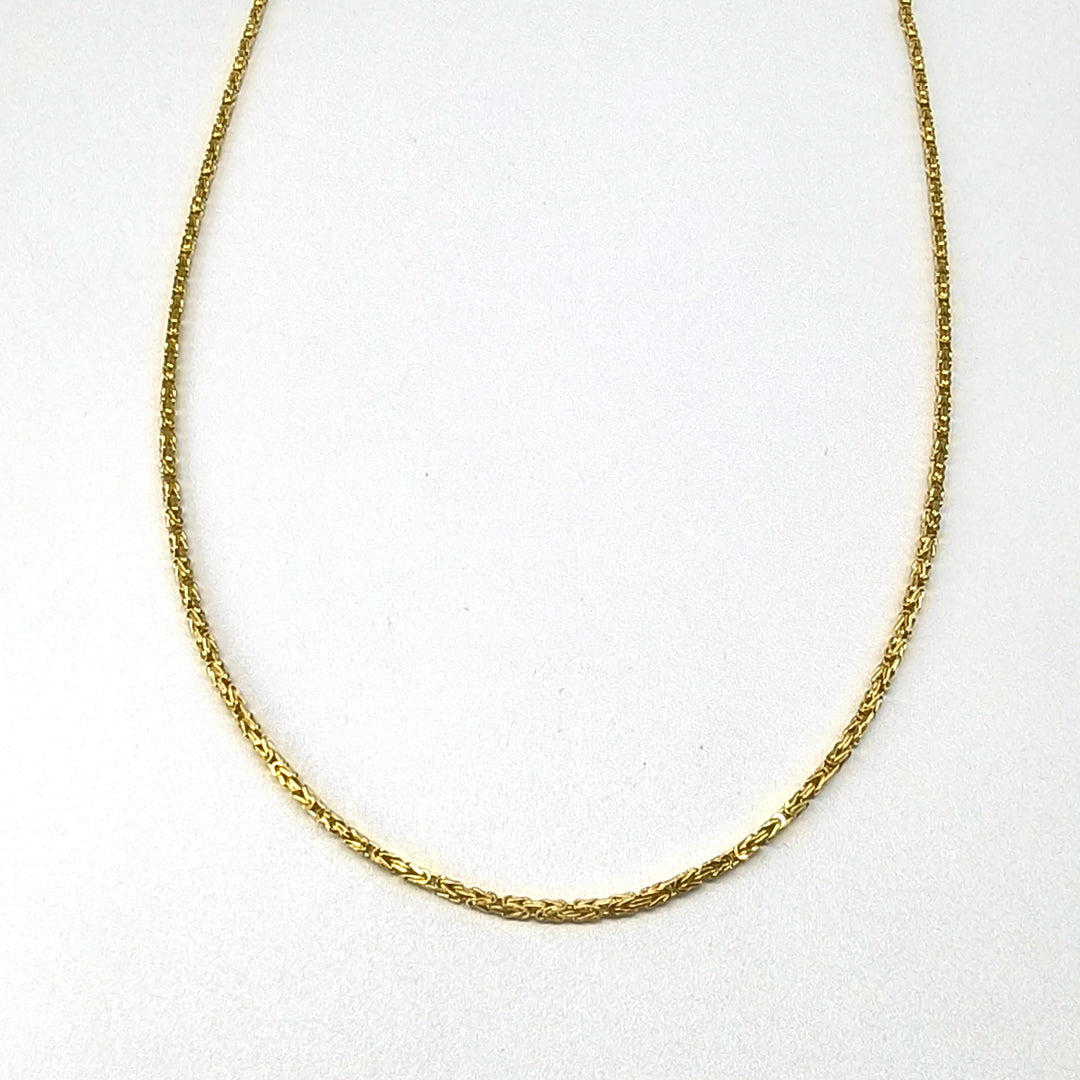 6050080LQ Cadena tipo Bizantino de oro de 10 Kilates