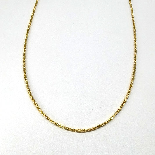 6050080LQ Cadena tipo Bizantino de oro de 10 Kilates