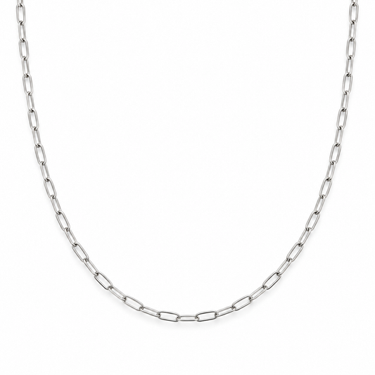 Cadena tipo Clip en oro blanco de 10 Kilates 45cm | 6050111LQ