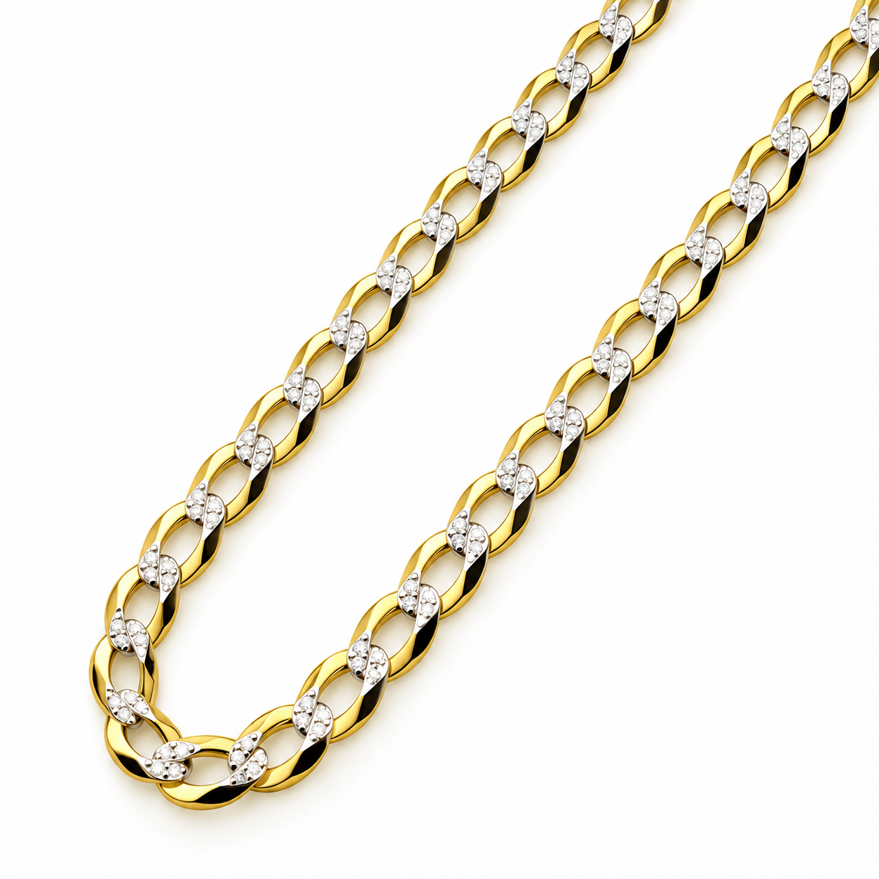 Cadena en oro amarillo de 10 Kilates con acabado pavé | 6050119LQ