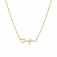 6050165LQ Collar de latido cardíaco en oro de 10 Kilates