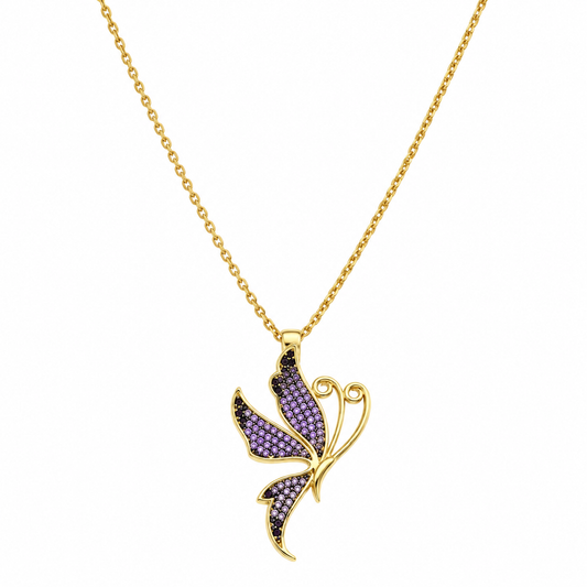 Collar en oro de 10 Kilates con colgante de Mariposa | 6050166LQ