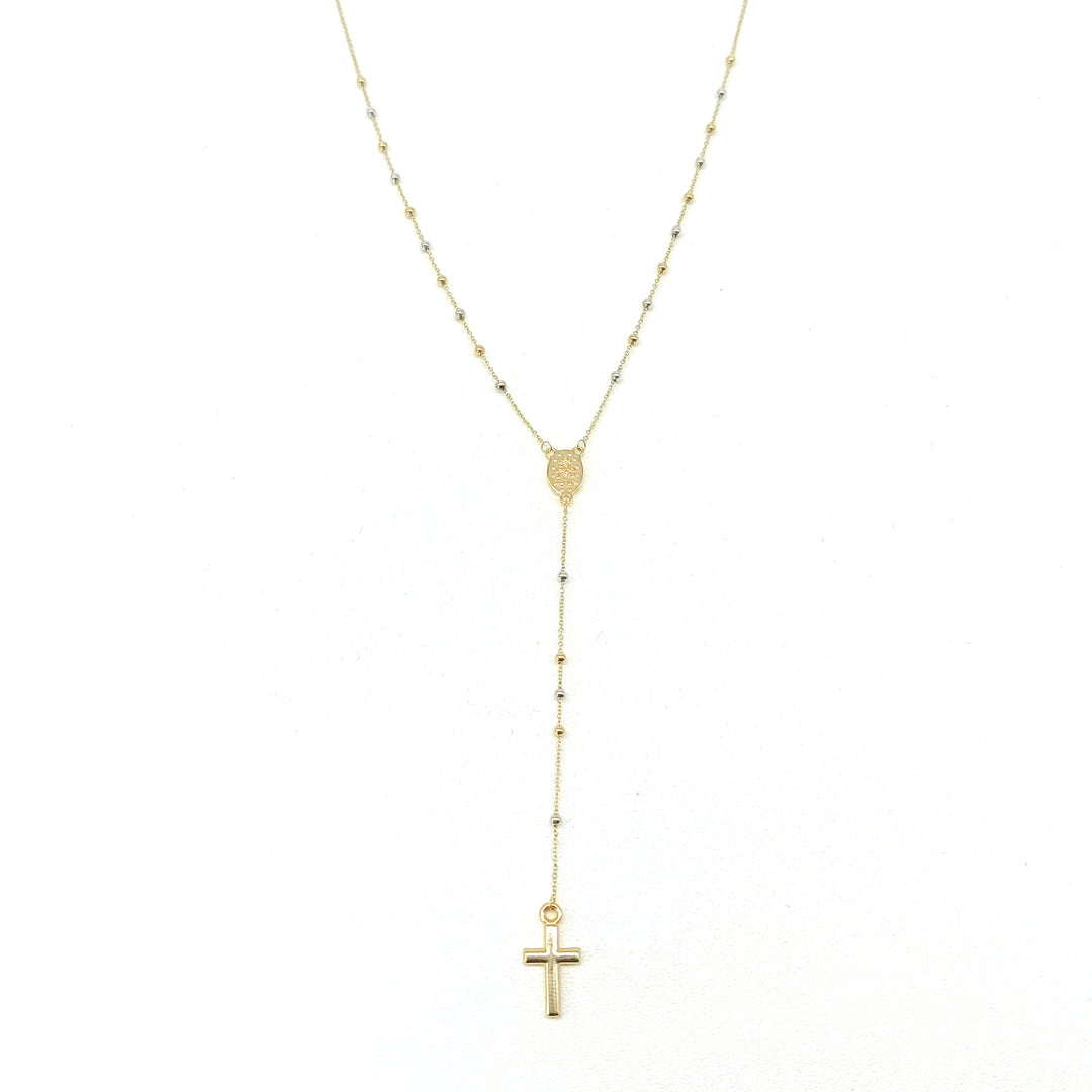 6050177LQ Rosario en oro florentino de 10 Kilates