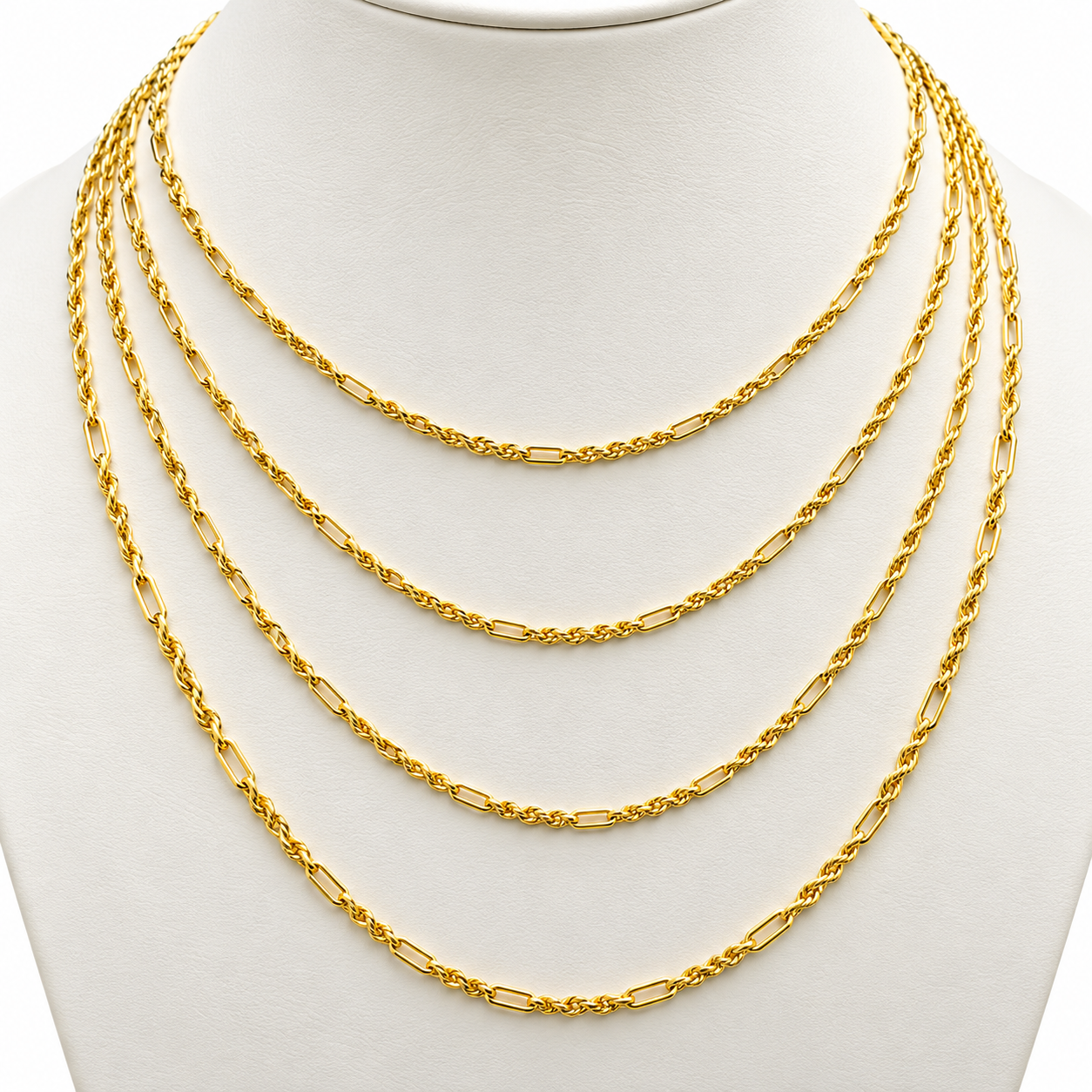 Torsal tipo Figaro en oro amarillo de 10 Kilates | 6050184LQ