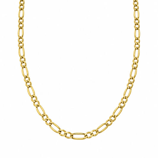Cadena Fígaro 3x1 en oro amarillo de 10K de 4.5 mm | 6050197LQ