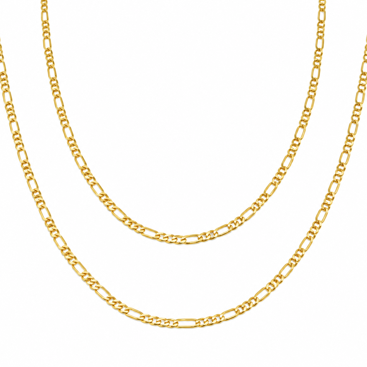 6050333LQ Cadena de eslabones 3x1 en oro amarillo de 10 Kilates