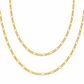 6050333LQ Cadena de eslabones 3x1 en oro amarillo de 10 Kilates