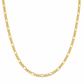 6050333LQ Cadena de eslabones 3x1 en oro amarillo de 10 Kilates
