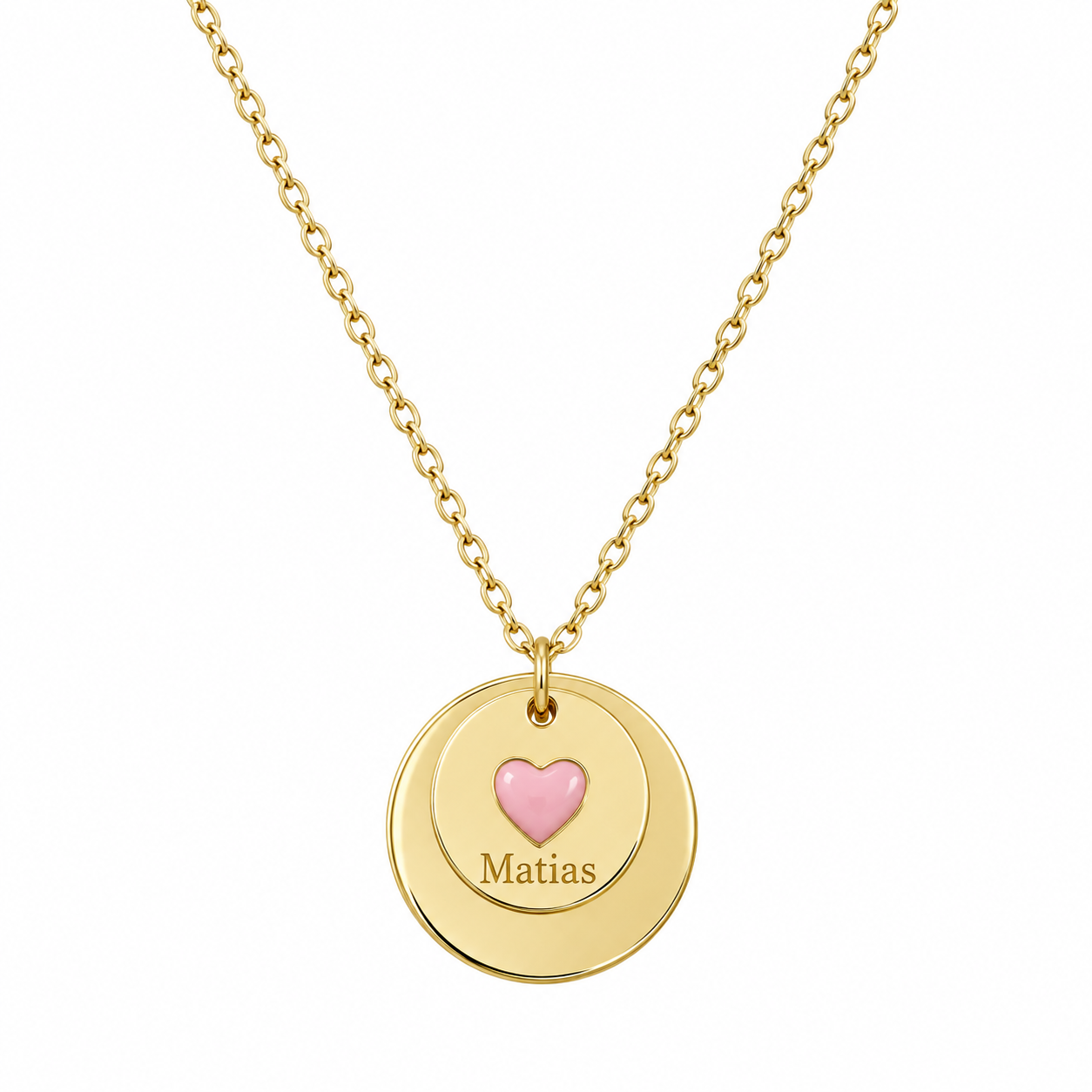 6050336LQ Collar en oro amarillo de 10 ó 14 Kilates con nombres