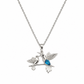 6050337LQ Collar en oro de 10 ó 14 Kilates con Colgante de Colibrí