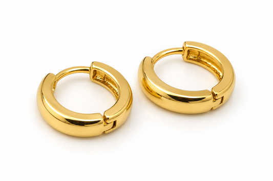 Arracadas lisas en oro de 14K | 610026LQ