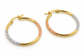 Arracadas redondas en oro combinado de 14K | 610110LQ