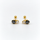 61AR10013LQ Broquel en oro amarillo de 10 Kilates con piedras de colores