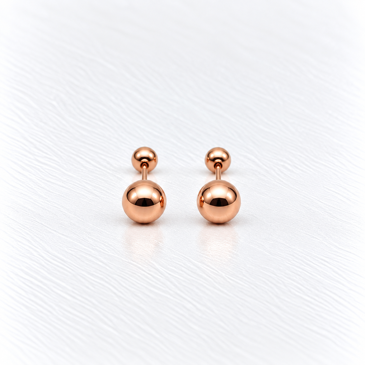 61AR10085LQ Broquel esfera en oro rosa de 10 Kilates