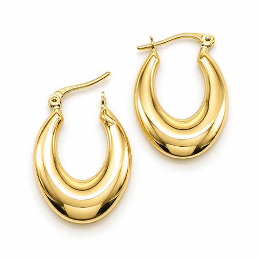 Arracadas de triple aro en oro amarillo de 10K | 61AR10339LQ