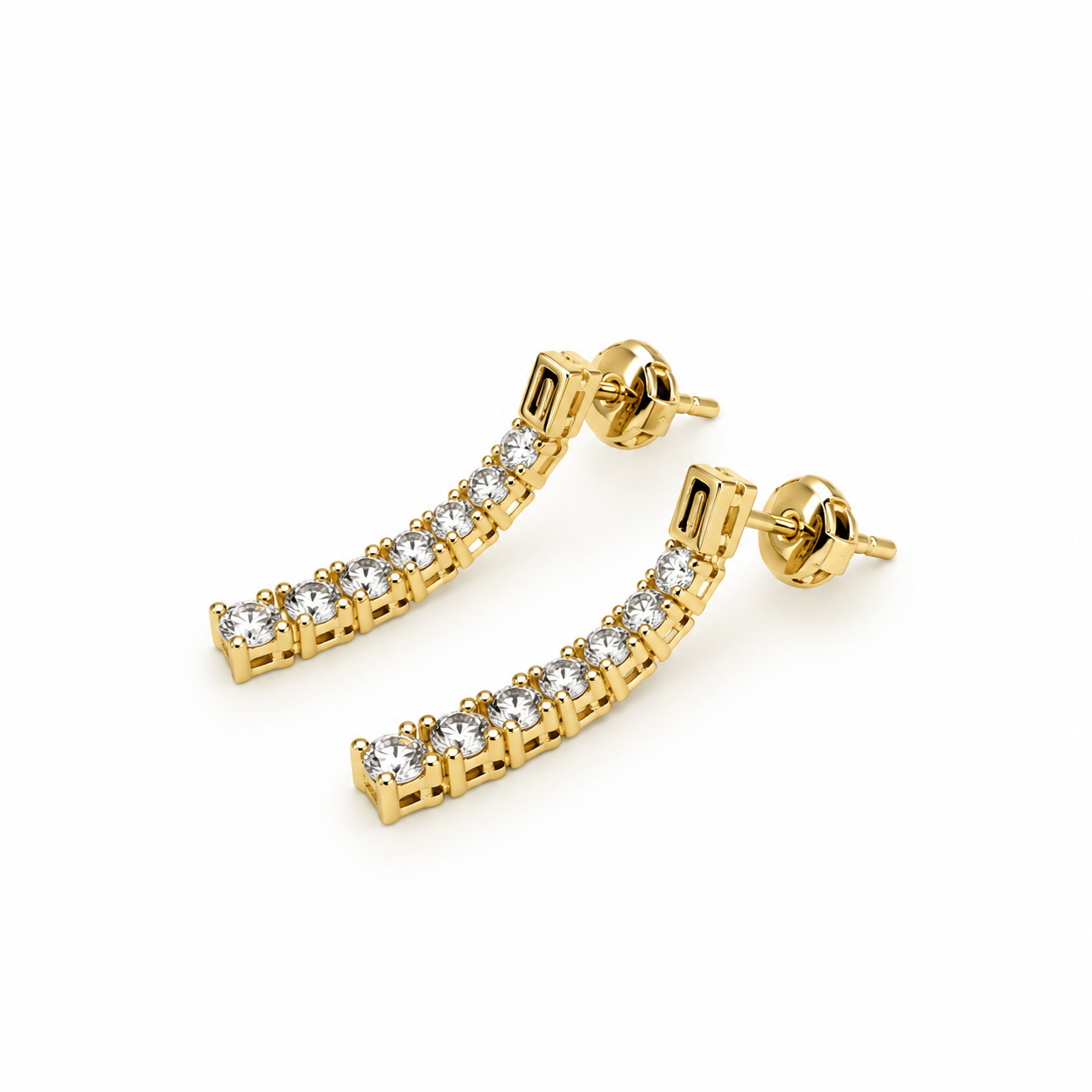 61AR10431LQ Aretes en Oro Amarillo de 10 kilates