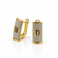 61AR10432LQ Aretes en Oro Amarillo de 10 kilates