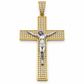 6310017LQ Cruz en Oro Amarillo de 10 Kilates con circonias