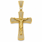 6310019LQ Cruz en oro amarillo de 10 Kilates con circonias