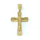 6310019LQ Cruz en oro amarillo de 10 Kilates con circonias