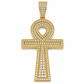6310024LQ Cruz en Oro Amarillo de 10 Kilates con circonias