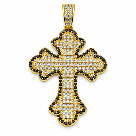 Cruz en oro amarillo de 10K con circonias | 6310025LQ
