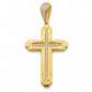 6310028LQ Cruz en Oro Amarillo de 10 Kilates con circonias