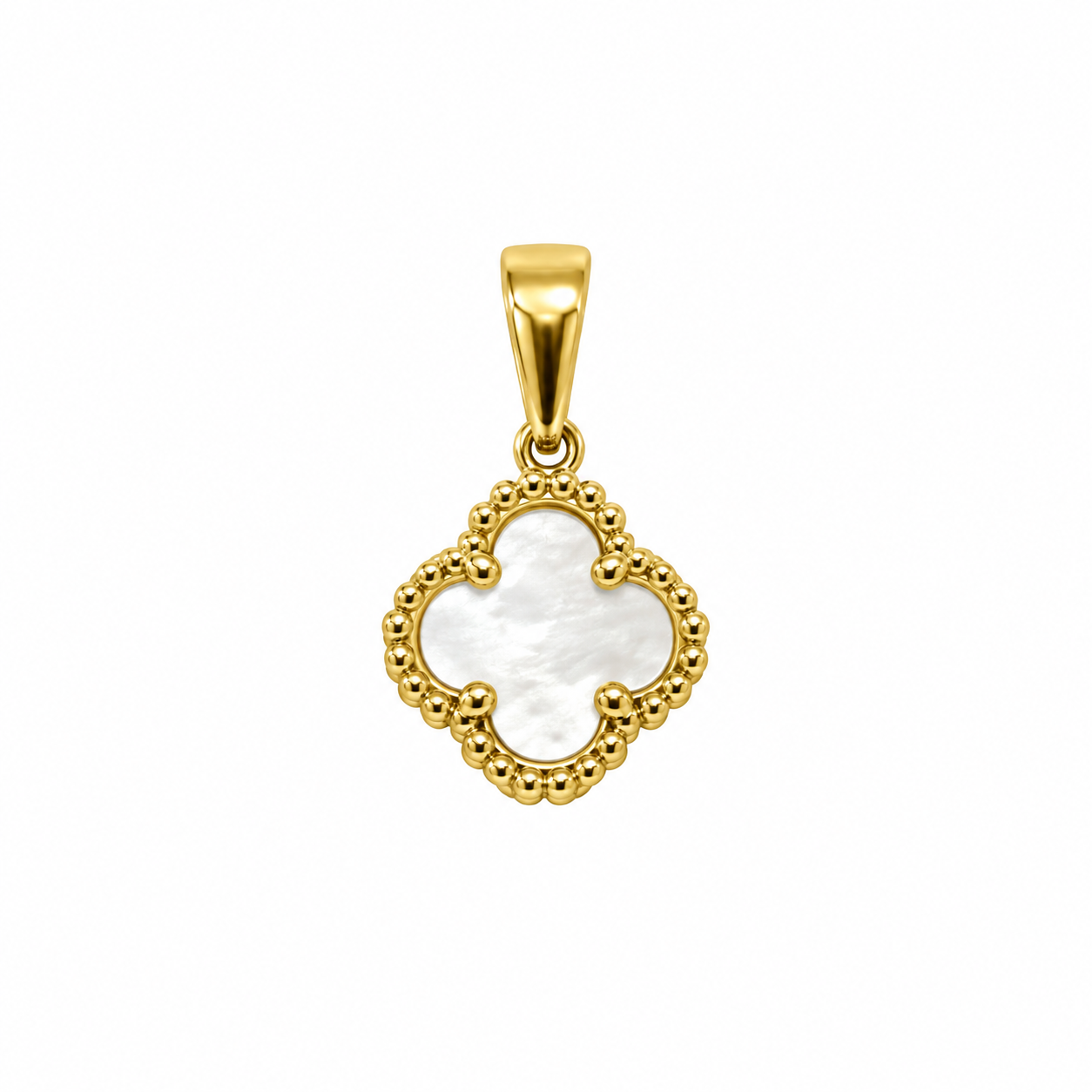 6310077LQ Colgante de Trébol en oro amarillo de 10 Kilates