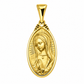 6310090LQ Medalla del rostro de la virgen en oro amarillo de 10 Kilates
