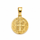 6310099LQ Medalla de San Benito en oro de 10 Kilates.