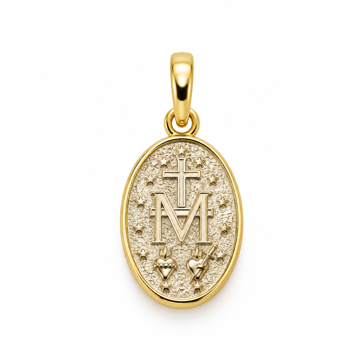 Medalla de la Virgen Milagrosa en oro amarillo de 10K | 6310118LQ