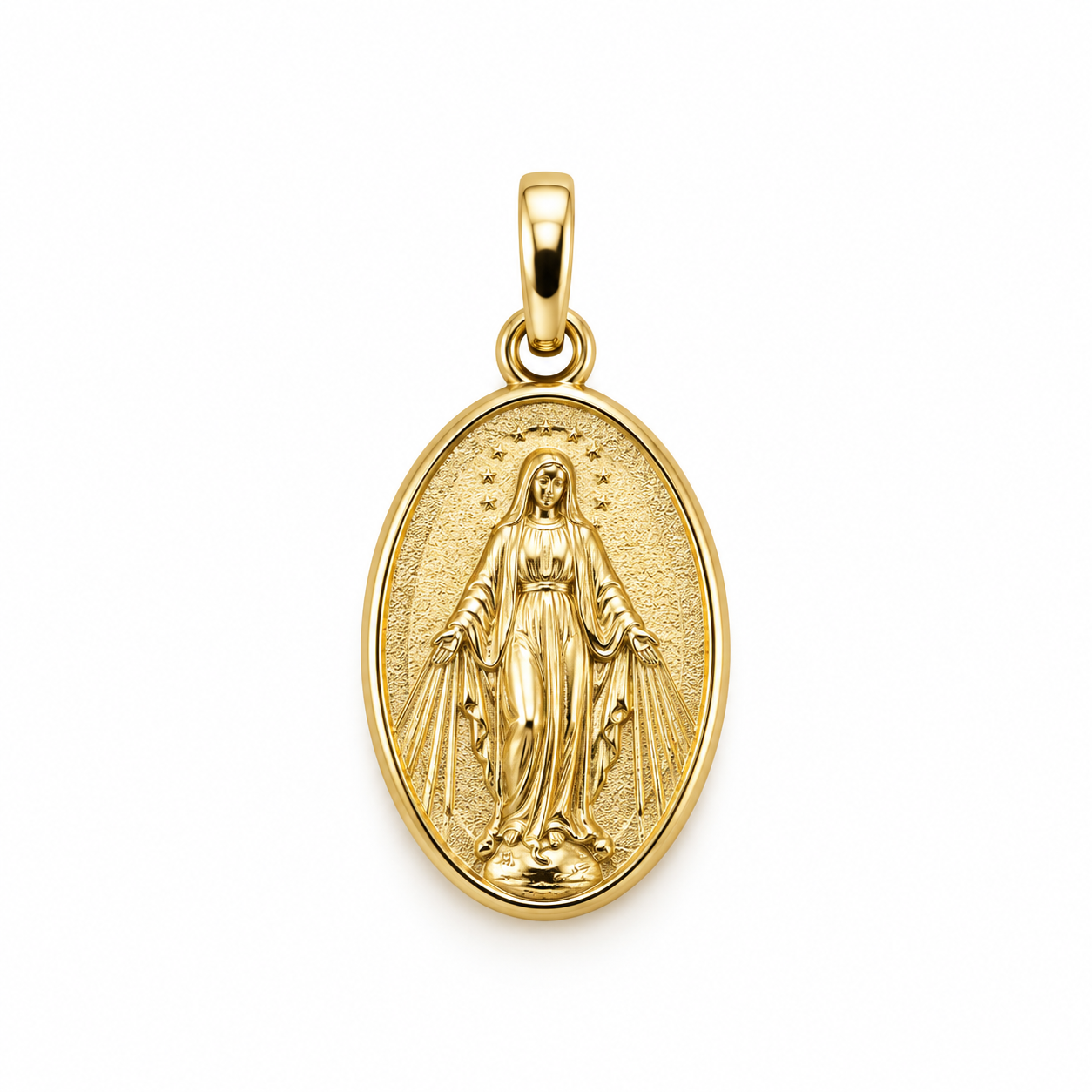 Medalla de la Virgen Milagrosa en oro amarillo de 10K | 6310118LQ