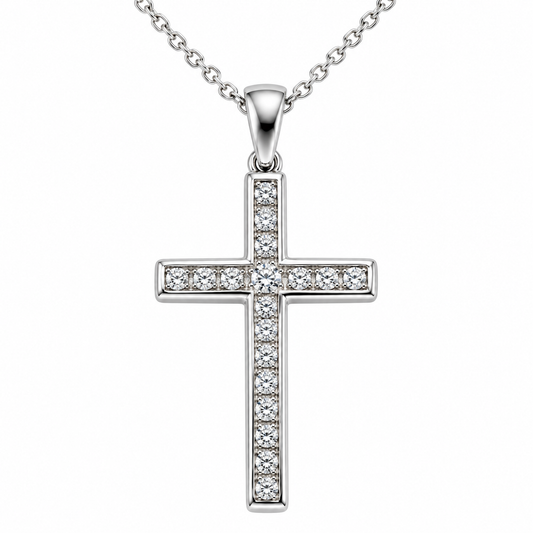 631112600LQ Colgante en oro blanco con Diamantes naturales