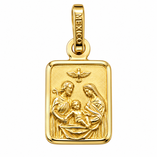 6330004LQ Medalla en oro amarillo de 14 Kilates con motivo de Bautizo.