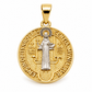 6330016LQ Medalla en oro amarillo de 10 Kilates con imagen de San Benito.