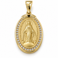 6330020LQ Medalla en oro amarillo de 10 ó 14 Kilates con imagen de la Virgen Milagrosa