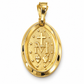 6330020LQ Medalla en oro amarillo de 10 ó 14 Kilates con imagen de la Virgen Milagrosa