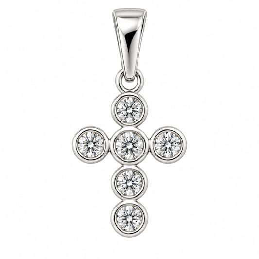 Cruz en oro blanco de 14K | 6340021LQ
