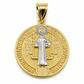 6340106LQ Medalla de San Benito en oro de 14 Kilates
