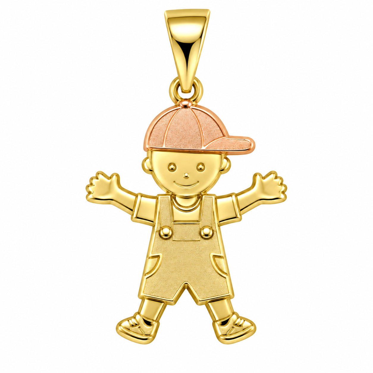 6510143LQ Colgante en oro amarillo de 14 Kilates con silueta de niño