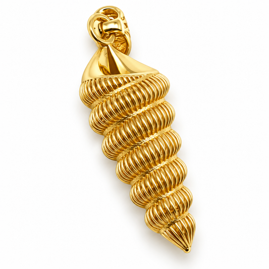 Dije de caracol marino en oro amarillo de 14K | 6510144LQ