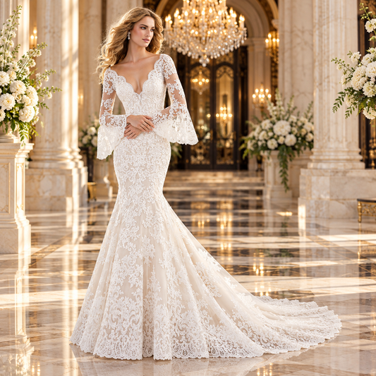 Vestido de Novia Mori Lee en corte Sirena 51ML8221LQ