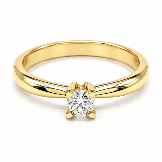 Anillo de Compromiso en oro amarillo de 14 Kilates montado con Diamante natural | 17JC42LQ-17