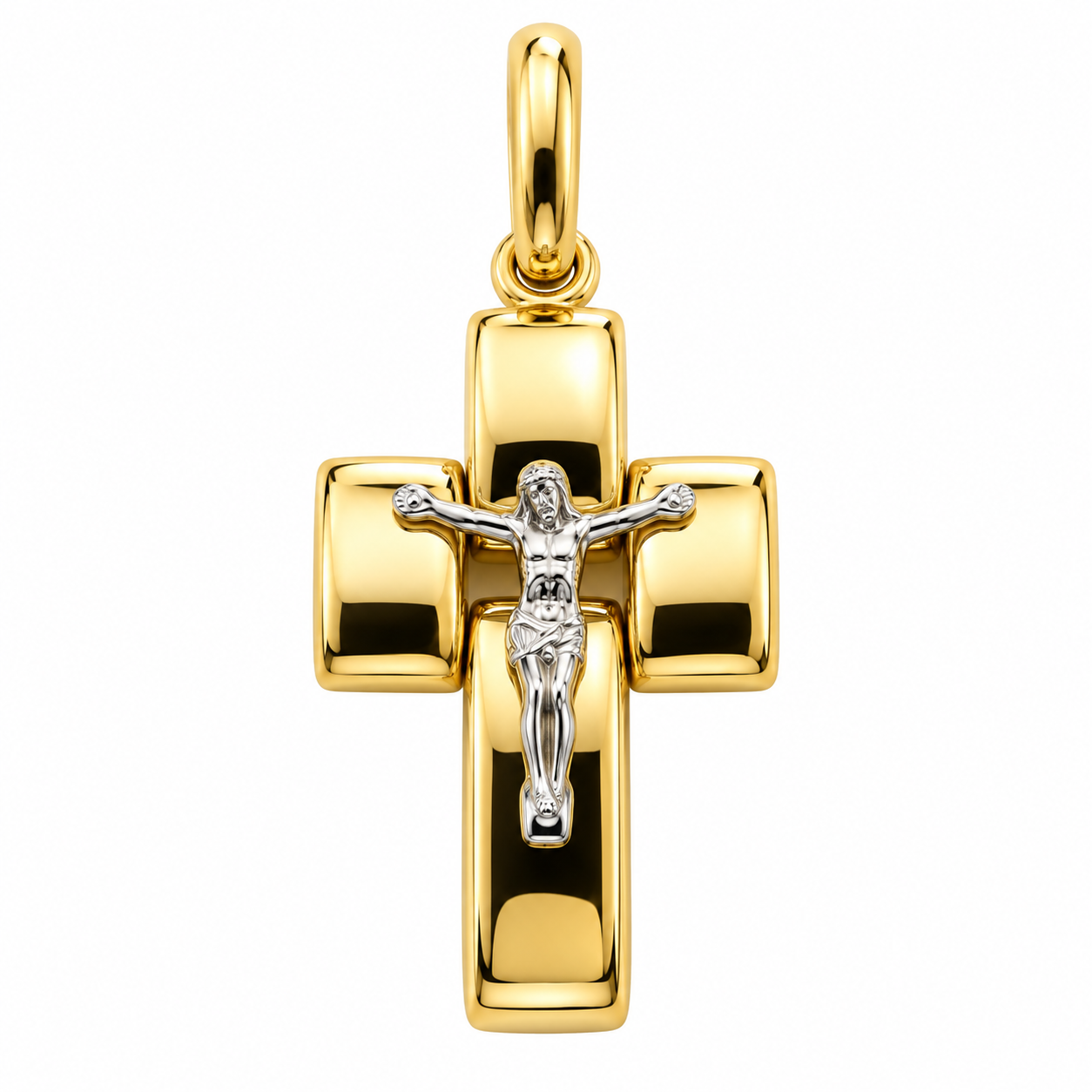 6340003LQ Cruz en oro amarillo de 14 Kilates