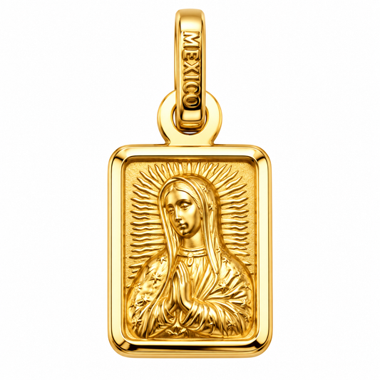 Medalla de la Virgen de Guadalupe en oro amarillo de 14K | 6340037LQ