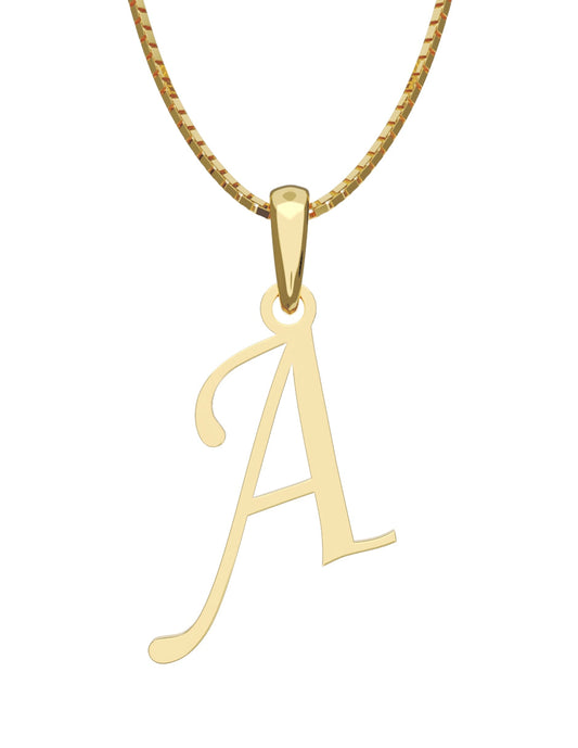Inicial A en oro amarillo de 14K — Fonelli VI343-D